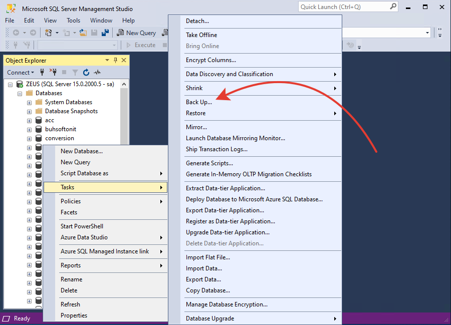 Back Up MS SQL