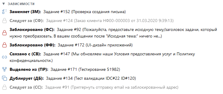 Покажите, какая работа зависит от другой