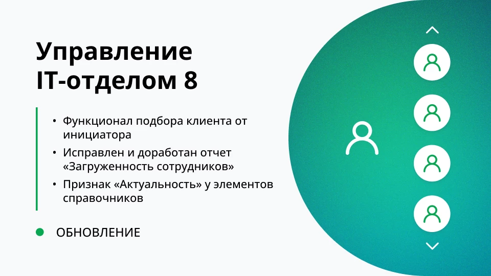 Обновление "Управление IT-отделом 8" релиз 3.1.15.8 Обновление "Управление IT-отделом 8" релиз 3.1.15.8